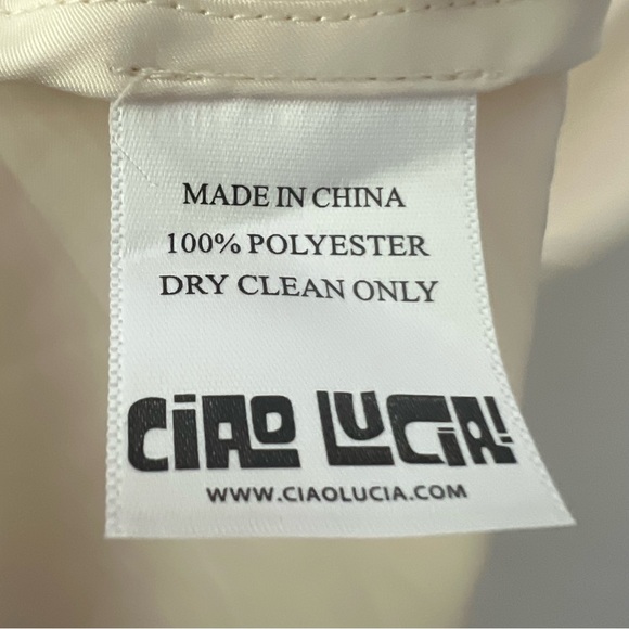 Ciao Lucia Ivory Brunello Bow Satin Maxi Dress - Medium - Picture 6 of 8